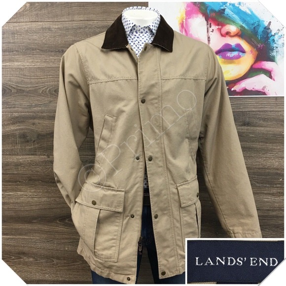 LAND'S END Mens Chore Coat Cotton Canvas Barn Jacket Flannel Lined Size XL‎ - Picture 1 of 13